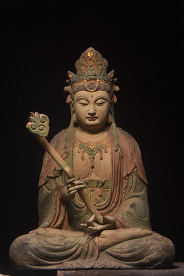 舊藏老木雕，【如意觀音】菩薩造像，3500高100寬70厚50厘米尊像一木整雕，雕工4558