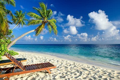 【熱賣下殺】十字繡材料包5D鑽石畫魔方鑽滿鑽大海椰樹馬爾代夫藍天陽光歐洲旅游風景系列