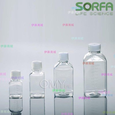 【伊藤商場】SORFA 125/250/500/1000ml方形血清瓶培養基方瓶 PET帶刻度 碩華