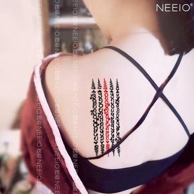 DREAM-neeio紋身貼 泰國五條經 法力刺符佛教經文字平安財運 防水男女背-規格不同價格不同 滿兩百元發貨