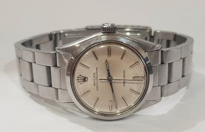 鴻圖當舖  勞力士Rolex 6430 中型蠔式手上鏈白鋼古董腕錶