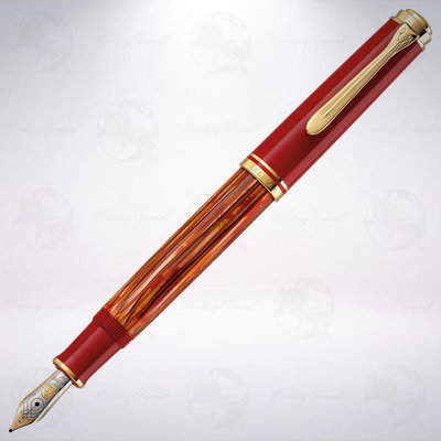 德國 百利金 Pelikan M600 限量款鋼筆: 紅玳瑁紋/Red Tortoise