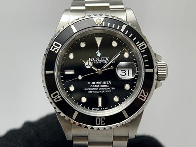 【黃忠政名錶】Rolex 16610  勞力士 submariner 鋁框黑水鬼40mm cal.3135 停產品 保存95新 附原廠1997保單及錶盒
