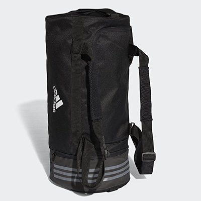 【豬豬老闆】ADIDAS BAG 3S DUF M 黑色 圓筒包 旅行袋 旅行包 側背包 肩背包 後背包 CG1533