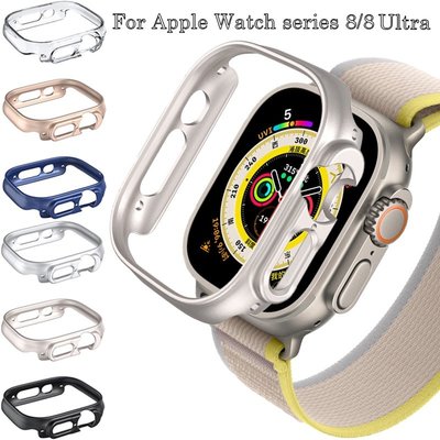 森尼3C-蘋果手錶保護殼Apple Watch Ultra 49mm 磨砂PC邊保護套 iwatch 8代49mm鏤空硬質保護殼-品質保證