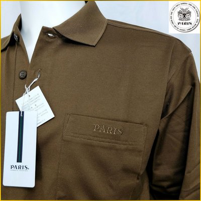 日系品牌 高爾夫上衣 PARIS 新品 男 M號 長袖POLO PARIS GOLF 運動 POLO衫 M2672P