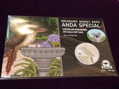 2022 柏斯鑄幣局布里斯班 ANDA Special 1英兩Koala標記銀幣（全新現貨)