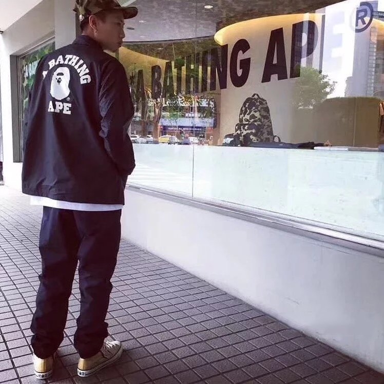 bape college coach jacket