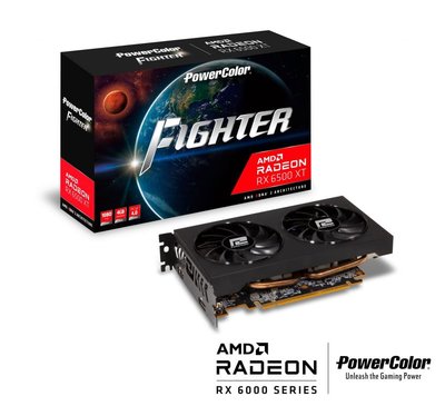 撼訊 RX6500 XT Fighter OC 4G GDDR6 64bit AMD 顯示卡