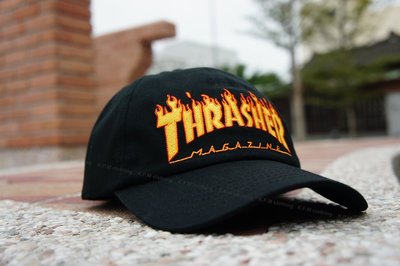 【 K.F.M 】THRASHER FLAME OLD TIMER HAT DAD CAP 火焰 老帽 彎帽