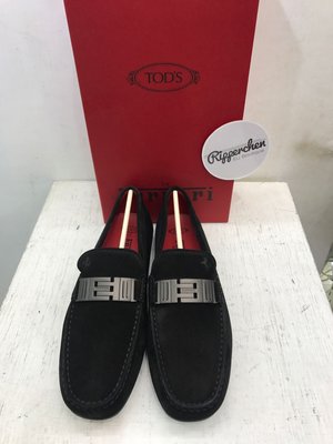 Tod's x Ferrari 法拉利聯名款 黑紅配色 鐵釦 豆豆鞋 休閒鞋 男裝 男鞋 全新正品 歐洲精品