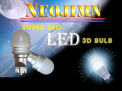 NEOJIMN※SUPER360 3D T15 LED燈泡、SUBARU WRX倒車燈、一組兩入光學LENS設計
