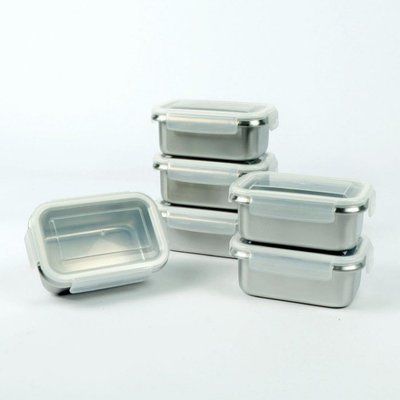 【小如的店】COSTCO好市多線上代購~Quasi 司扣爾不鏽鋼保鮮盒-含蓋12件組(單個容量:500毫升)