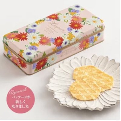 送禮🎁 神戶風月堂 L'espoir 期間限定 奶油薄餅 24枚鐵盒 煎餅禮盒