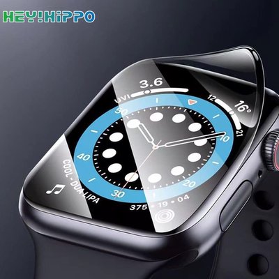 保護膜 鋼化 透明 防刮 防爆Apple watch 的屏幕保護貼 41MM 45MM HD 軟膜適用於 iwatch Series 7 6 SE 5