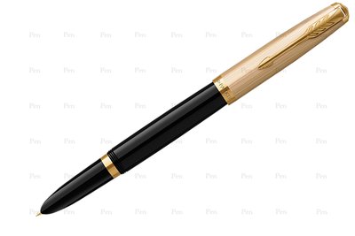 【Pen筆】PARKER派克 51型復刻版膠桿金帽(18K尖)鋼筆 紅/黑