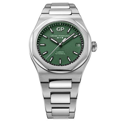 GP 芝柏錶 Laureato 桂冠系列 81010-11-3153-1CM 機械錶 綠色面盤 藍寶石鏡面 不鏽鋼錶帶