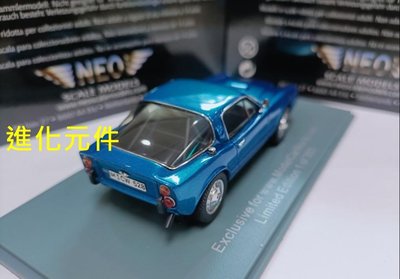 Neo 1 43 薩博 紳寶仿真雙門跑車模型 Saab Sonnet II 金屬藍色