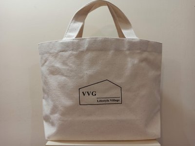 全新現貨 VVG lifestyle village 琥珀帆布手提袋 原色棉麻布環保袋 自然色 自然風 提袋 便當袋 餐袋 野餐袋 午餐袋 購物袋