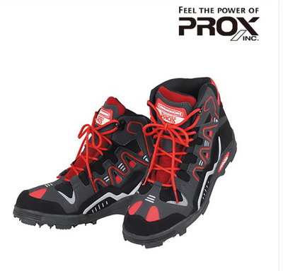 日本漁店帶回優質展示品 PROX PX5904 Commodore L 26-26.5cm 黑紅色 磯釣客必備釘鞋