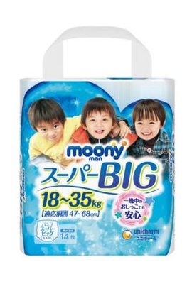 【箱購】moony超薄褲型男用 (XXXL)14片x 6包NYTLW14X6