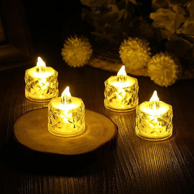蠟燭燈LED水晶電子蠟燭燈 求婚室內表白浪漫布置生日創意裝飾燭光氛圍燈電子蠟燭
