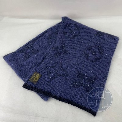 BRAND楓月 LOUIS VUITTON LV 路易威登 深紫水鑽圍巾 披肩 42%聚酯纖維 40%馬海毛 保暖