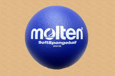 每日出貨 MOLTEN 免充氣 軟式 安全球 美式 躲避球 低彈跳 足球 排球 發泡球 泡棉球 STS21SK 藍色