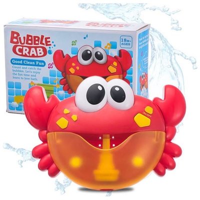 螃蟹泡泡機 電動泡泡洗澡機可播放12首音樂