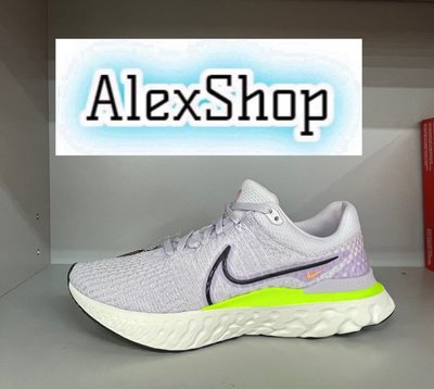 艾力克斯 NIKE REACT INFINITY RUN FK 3 男 DH5392-500 粉紫編織綠慢跑鞋ㄇ75上7