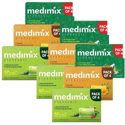 Medimix 印度綠寶石皇室藥草浴美肌皂 (草本/檀香/寶貝) 200公克 X 12入 3組  W140685