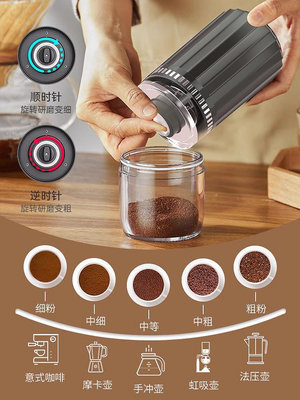 現貨 電動磨豆機旅行便攜咖啡豆研磨一體機全自動小型家用手搖咖啡機