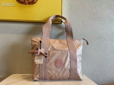 Kipling 猴子包 K28263 玫瑰金 金屬粉 托特包 多夾層輕量手提包 肩背包 購物包 運動包 媽媽包 休閒 時尚 防水