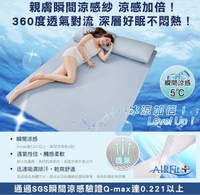 日本旭川零重力支撐透氣雙人透氣涼感床墊 厚度2.2公分