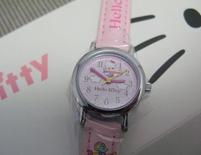 Hello kitty watch 可愛時尚特殊造型皮帶腕錶HK805LWPP (神梭鐘錶)