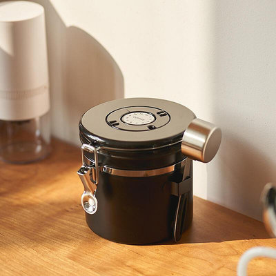 3TBW咖啡豆保存罐咖啡粉密封罐不鏽鋼單向排氣閥儲存罐收納大容量B2