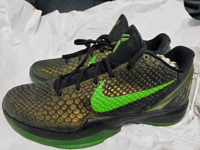 全新 Nike Zoom Kobe VI Supreme Rice SZ 10.5 黑綠色蛇紋