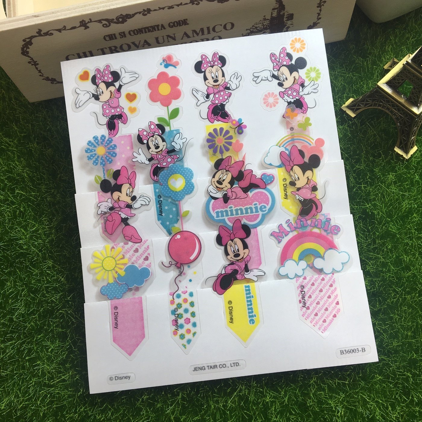Megiの小舖迪士尼授權正品書籤貼米老鼠米妮minnie Mouse 筆記標記造型貼紙便利貼 Yahoo奇摩拍賣