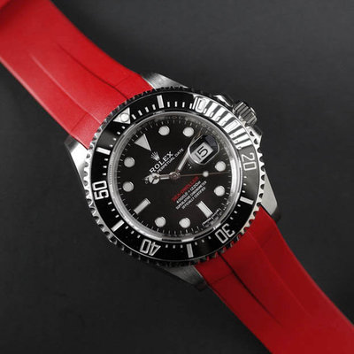RUBBER B錶帶 | 勞力士ROLEX / Sea-Dweller 126600紅字海使 針扣系列