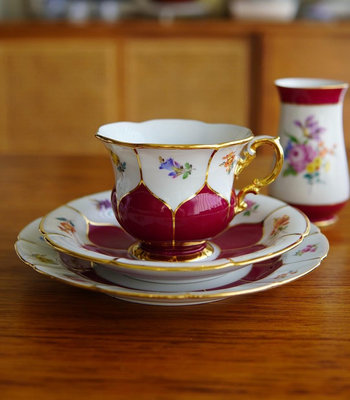 【二手】Meissen德國梅森B-form咖啡杯 古董 老貨 收藏 【古物流香】-501