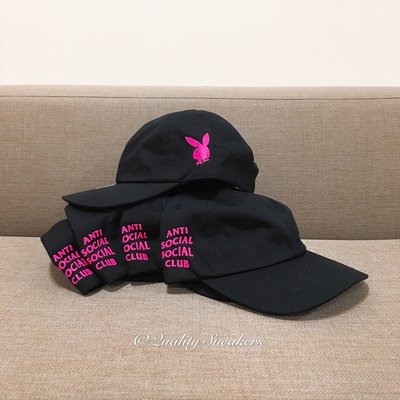 現貨 - Playboy x Anti Social Social Club ASSC 黑粉 桃紅 老帽 帽子