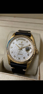 ROLEX 勞力士 18038 18K黃金 自動上鍊 銀色紀念面 單錶頭 RSC已驗證附保單發票 36MM