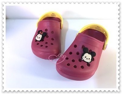 ♥小公主日本精品♥《Disney》迪士尼 米奇米妮 童花園鞋 布希鞋 童拖鞋 台灣製 桃色 417105