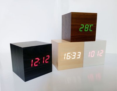 廠家批發多功能鬧鐘 創意夜光智能led木頭鐘 學生禮品電子鐘