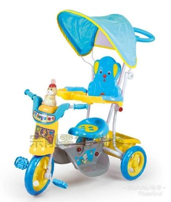 【宗剛零售/批發】RABBIT米兔三輪車 兒童腳踏車 遮陽棚 手推車 座椅安全護欄 粉色藍