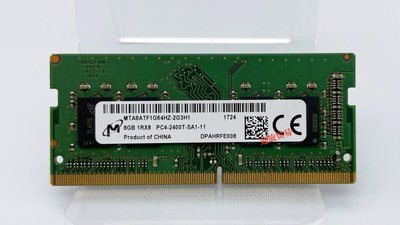 MT鎂光MTA8ATF1G64HZ-2G3H1 DDR4 8G 1RX8 PC4-2400T筆電記憶體條