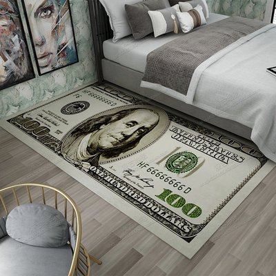 美元美金 地毯地墊 創意地墊 床邊地毯 床邊地墊 客廳 臥室 客製地毯 loft 工業風地毯 工業風地墊 北歐 現代