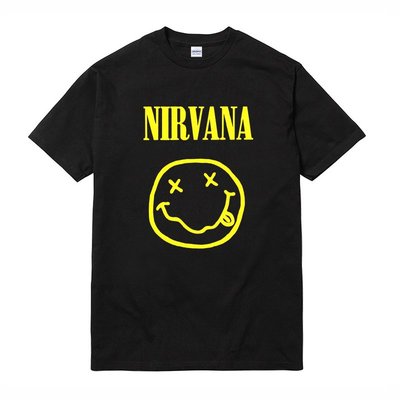 NIRVANA Logo 短袖T恤 黑色 搖滾樂團 Rock