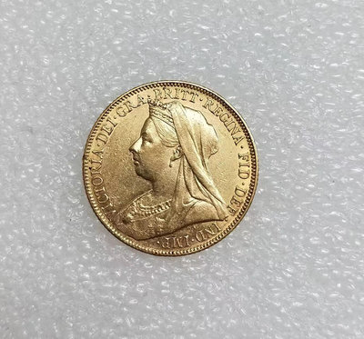 英國維多利亞女王1899年1磅馬劍金幣 8克917金
