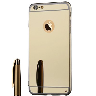 iphone7電鍍鏡面 手機殼 蘋果7plus TPU 外殼 支架手機殼 四色可挑